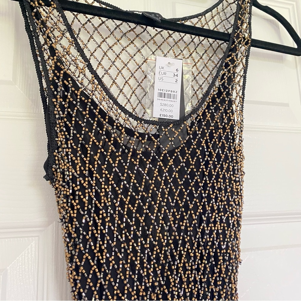 NWT Topshop embellished lined dress